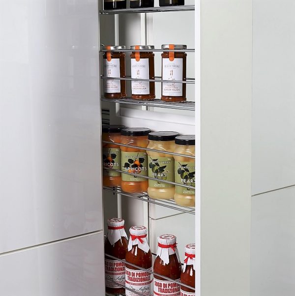 Stainless Steel Wire Slimline Pull Out Pantry